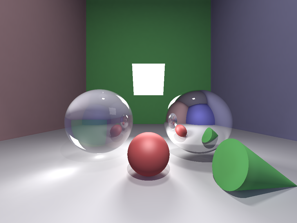 Photon mapping rendering result